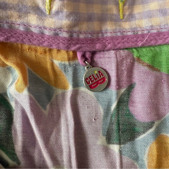 CeliaB Aneeta Purple & Orange Tiered Ruffled Sundress w/Flutter Sleeves SZ XS - Picture 8 of 9